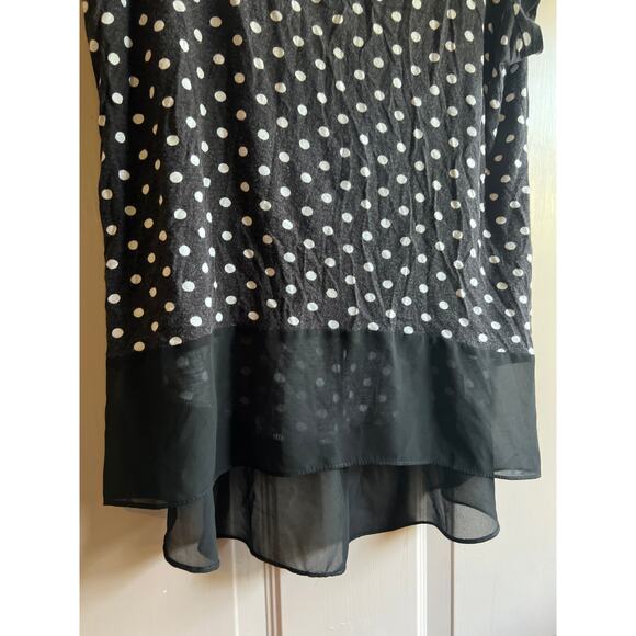Coco Bianco Vintage 90s Polka Dot T Size L - Picture 2 of 7
